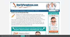 Desktop Screenshot of howtoparaphrase.com