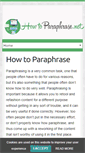 Mobile Screenshot of howtoparaphrase.net